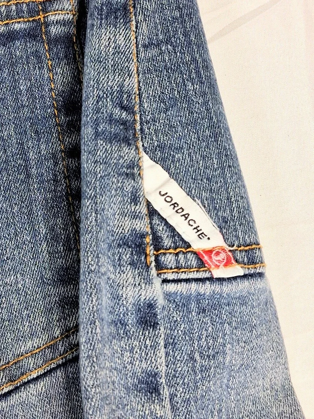 Girl's 11-12 Jordache Classic Medium Blue Denim Button And Zip Closure Jeans